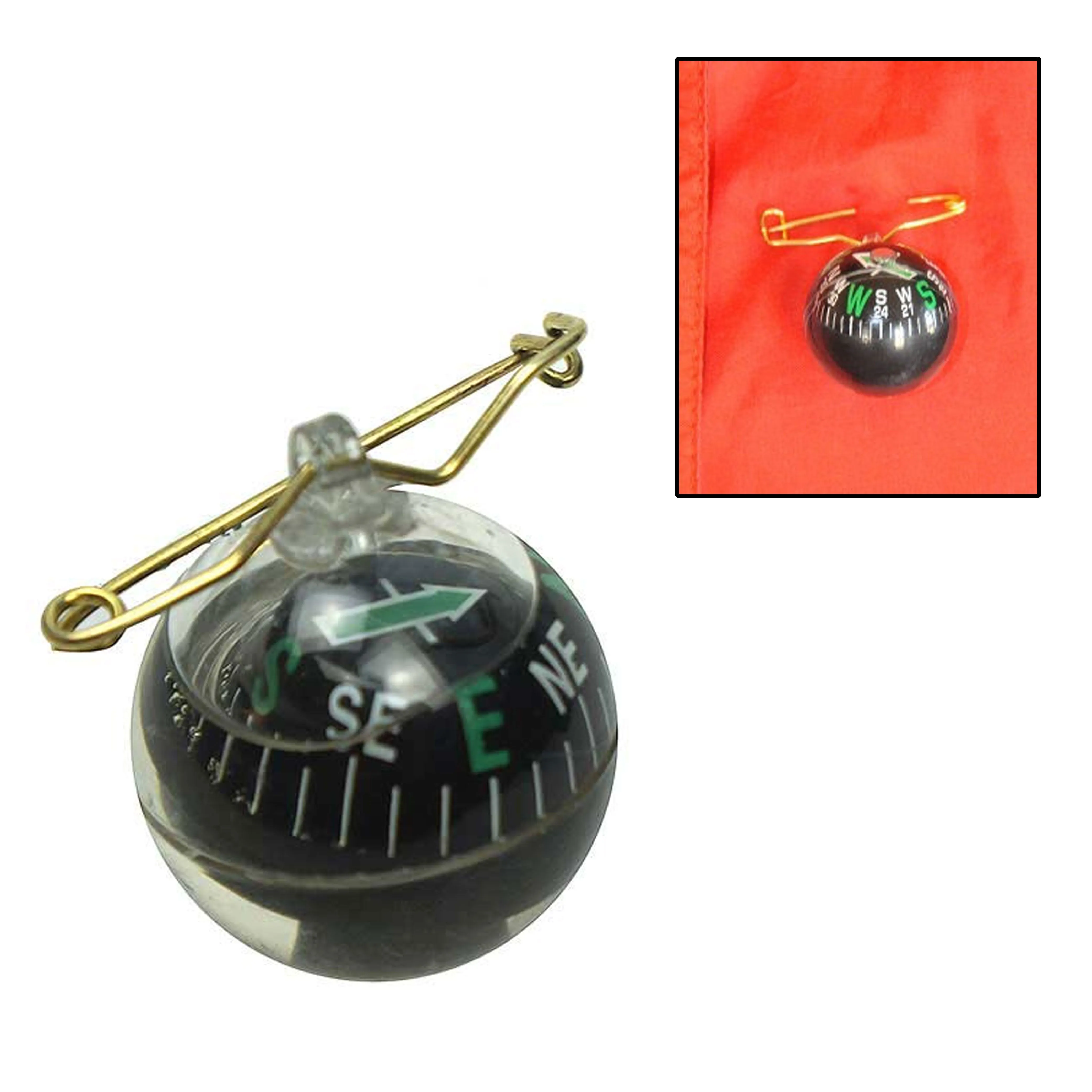 12 Lot Survival Navigation Ball Pin On Compass Military Camping Hiking Boy Scout