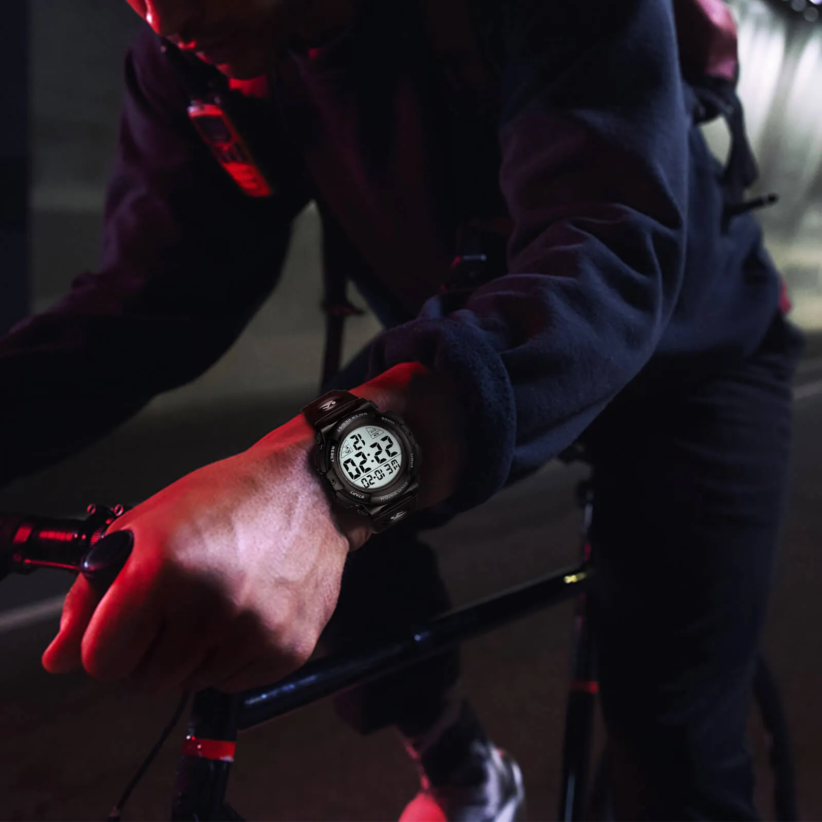 1258C | Quartz Digital Men Watch | Rubber Band