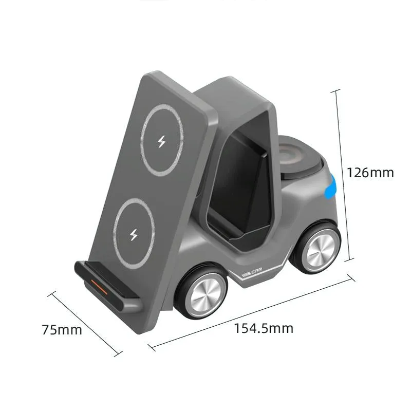 15W 3 In 1 Forklift Wireless Charger With Led Light