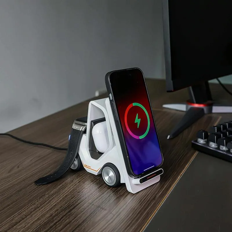15W 3 In 1 Forklift Wireless Charger With Led Light