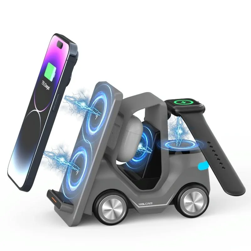 15W 3 In 1 Forklift Wireless Charger With Led Light