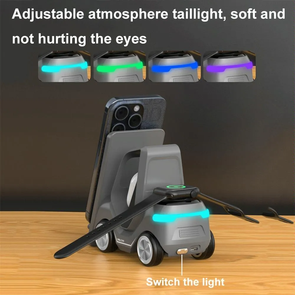 15W 3 In 1 Forklift Wireless Charger With Led Light