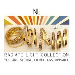18K Gold Hinged Bracelet - Yellow | Waterproof Tarnish Free Gold Bracelet