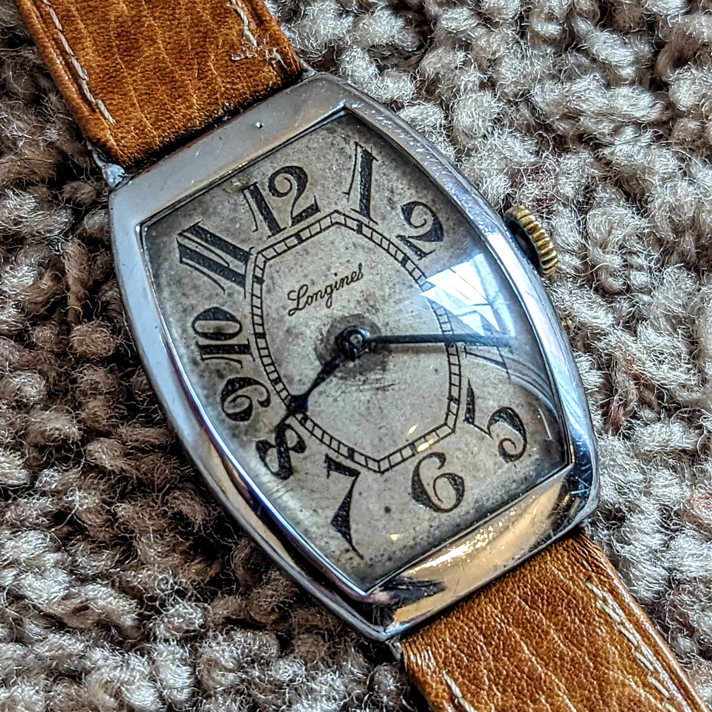 1904 LONGINES Mechanical Wristwatch Ref. 1342 Push Button Set Wire Lug Watch