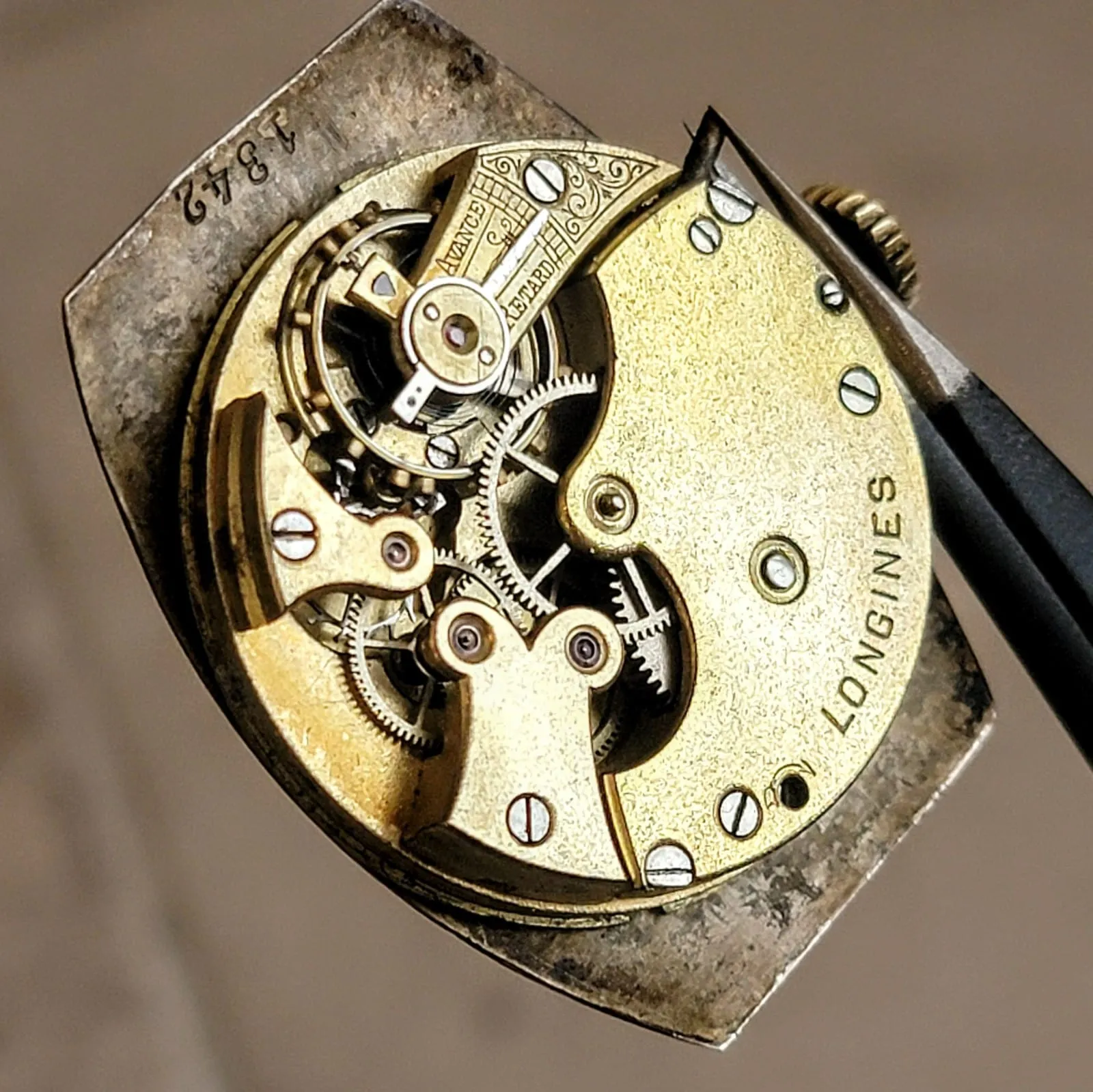 1904 LONGINES Mechanical Wristwatch Ref. 1342 Push Button Set Wire Lug Watch