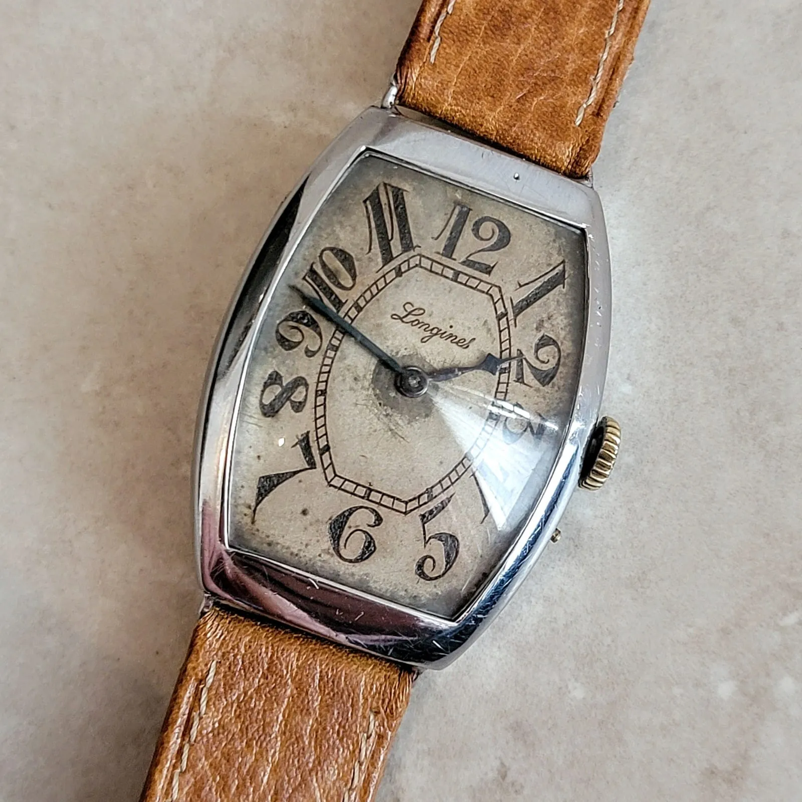 1904 LONGINES Mechanical Wristwatch Ref. 1342 Push Button Set Wire Lug Watch
