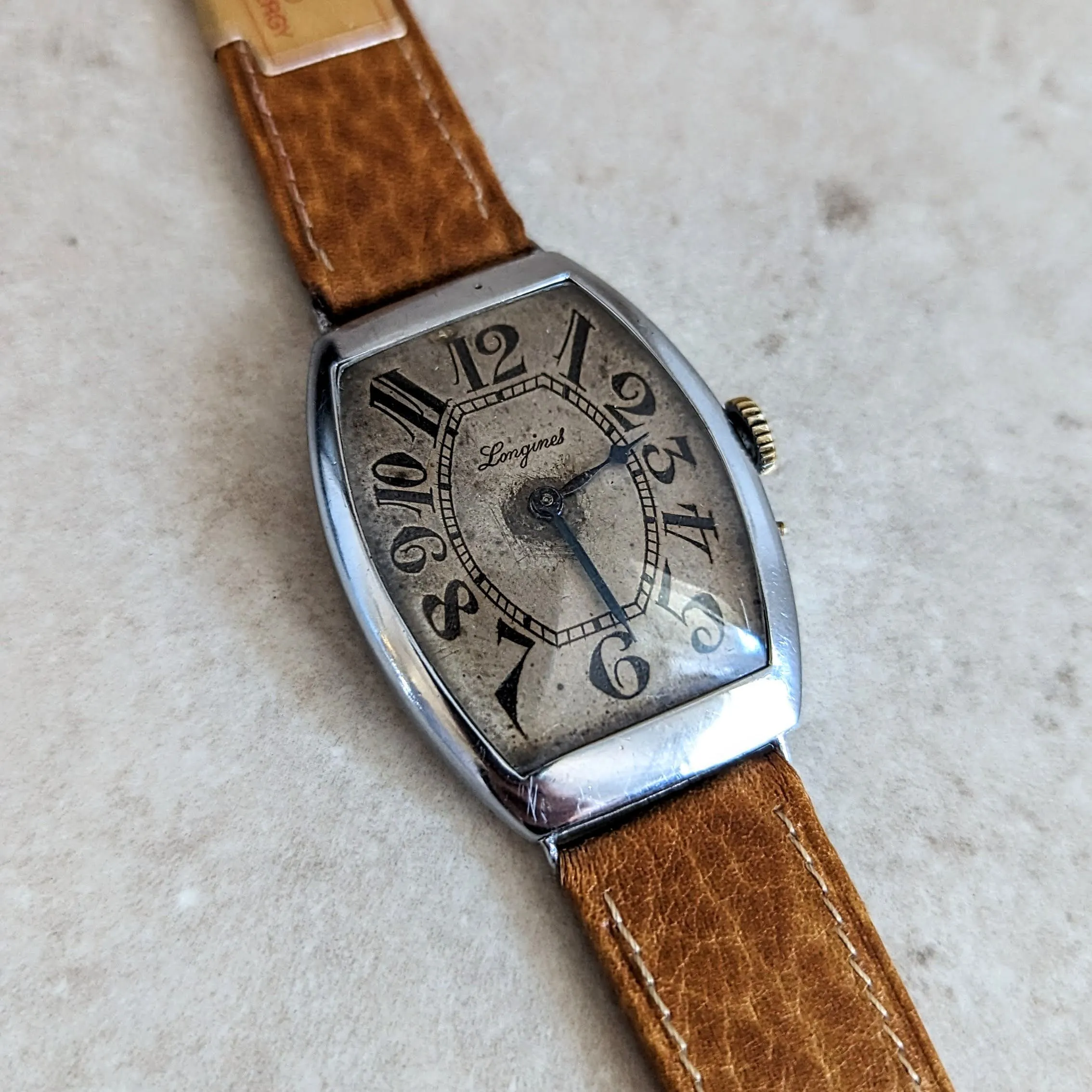 1904 LONGINES Mechanical Wristwatch Ref. 1342 Push Button Set Wire Lug Watch