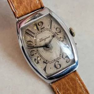 1904 LONGINES Mechanical Wristwatch Ref. 1342 Push Button Set Wire Lug Watch