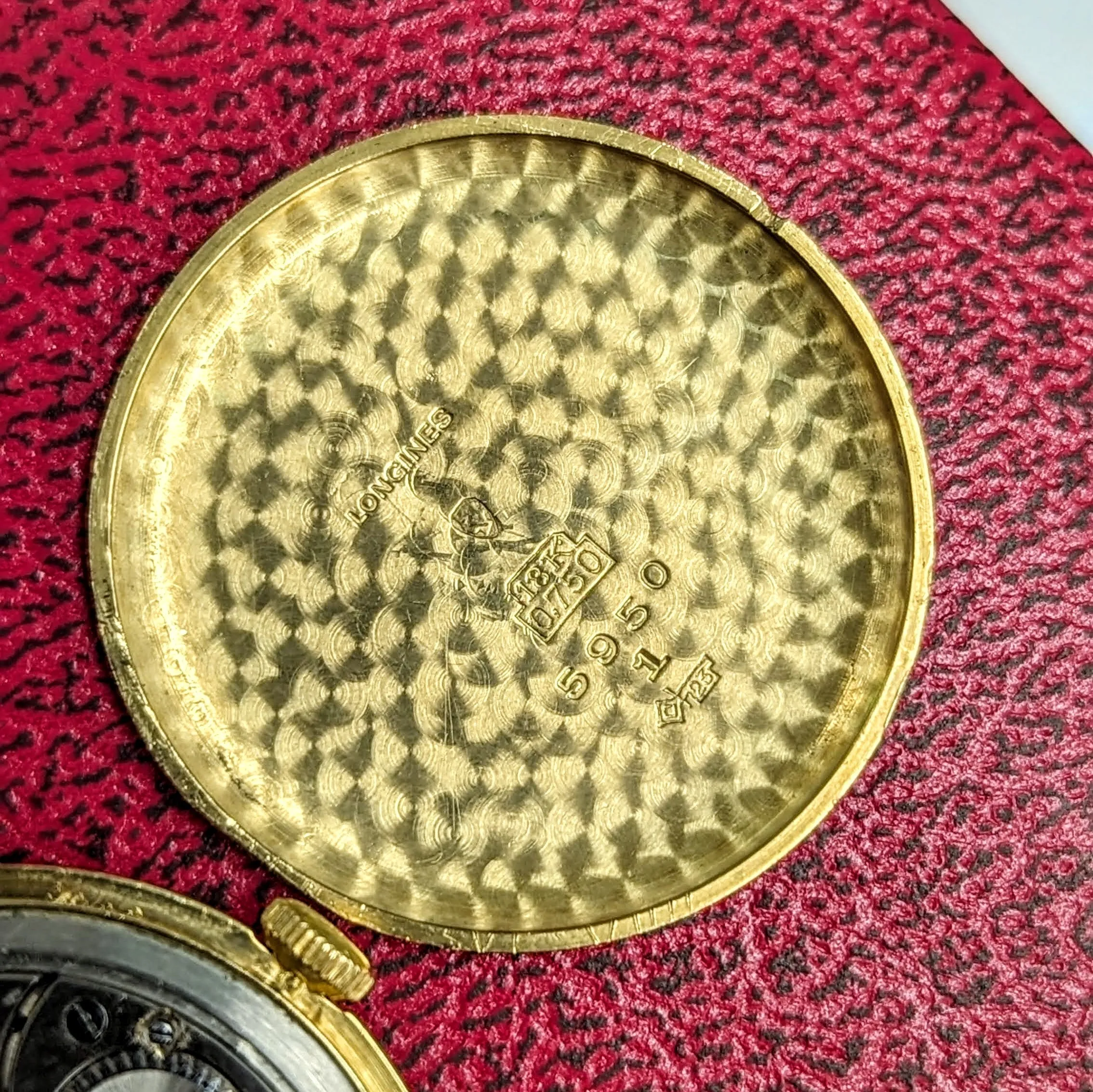 1949 LONGINES Wristwatch Ref. 5950 ALL 18K Solid GOLD 17 Jewels Fancy Lugs Watch