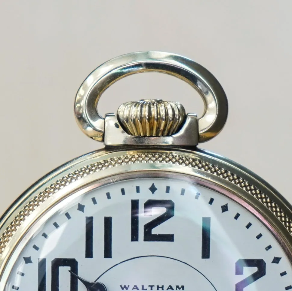1949 WALTHAM Vanguard Railroad Pocket Watch 23 Jewels Model 1908 Adjusted 16s