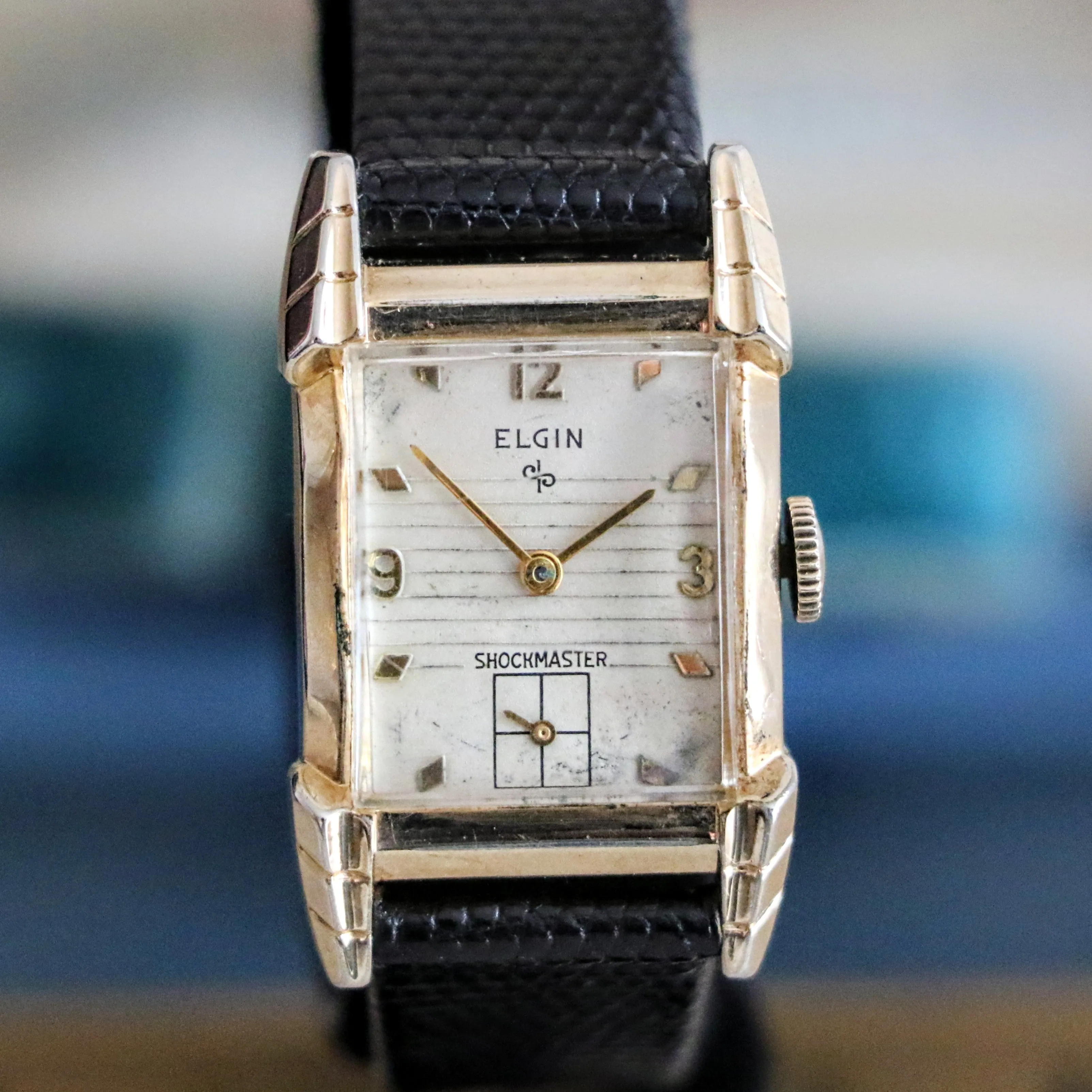 1953 ELGIN Durapower Wristwatch Shockmaster Grade 674 ADJ’D 17 Jewels U.S.A. Watch