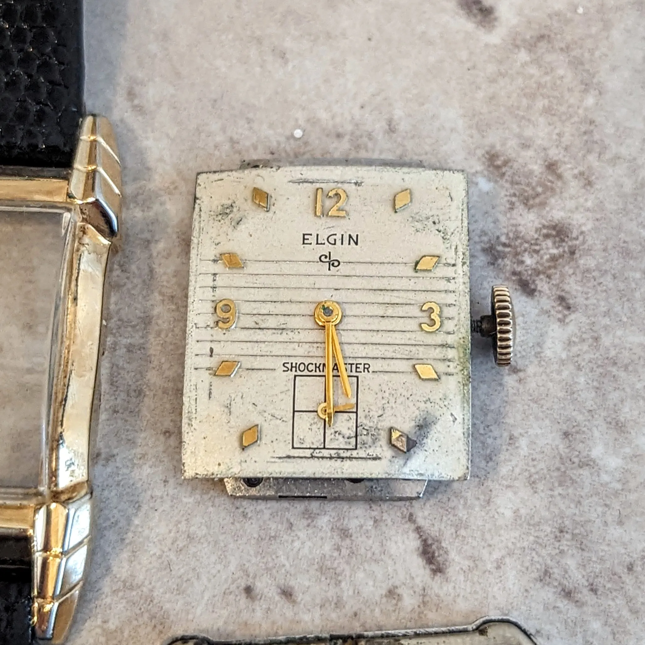 1953 ELGIN Durapower Wristwatch Shockmaster Grade 674 ADJ’D 17 Jewels U.S.A. Watch