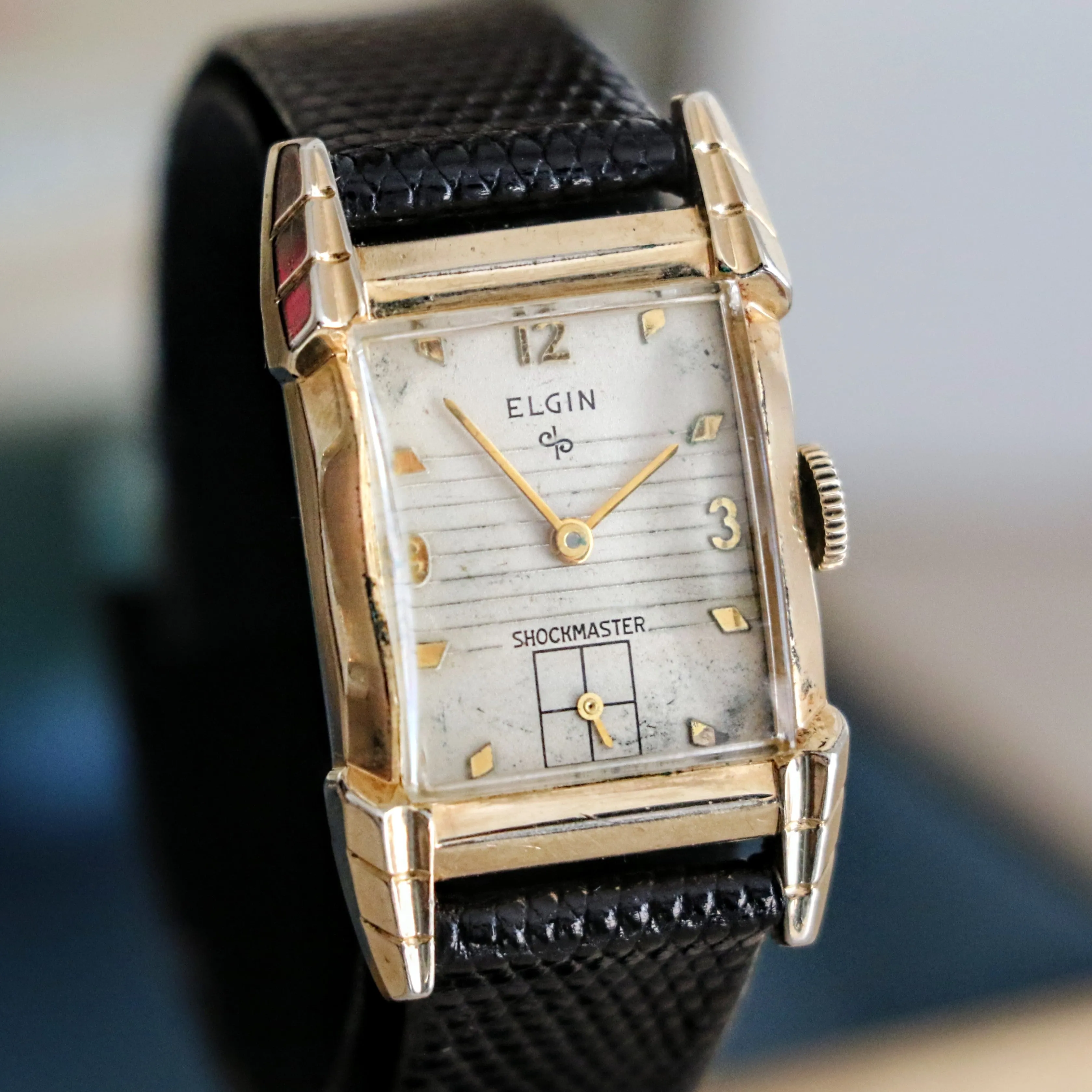 1953 ELGIN Durapower Wristwatch Shockmaster Grade 674 ADJ’D 17 Jewels U.S.A. Watch