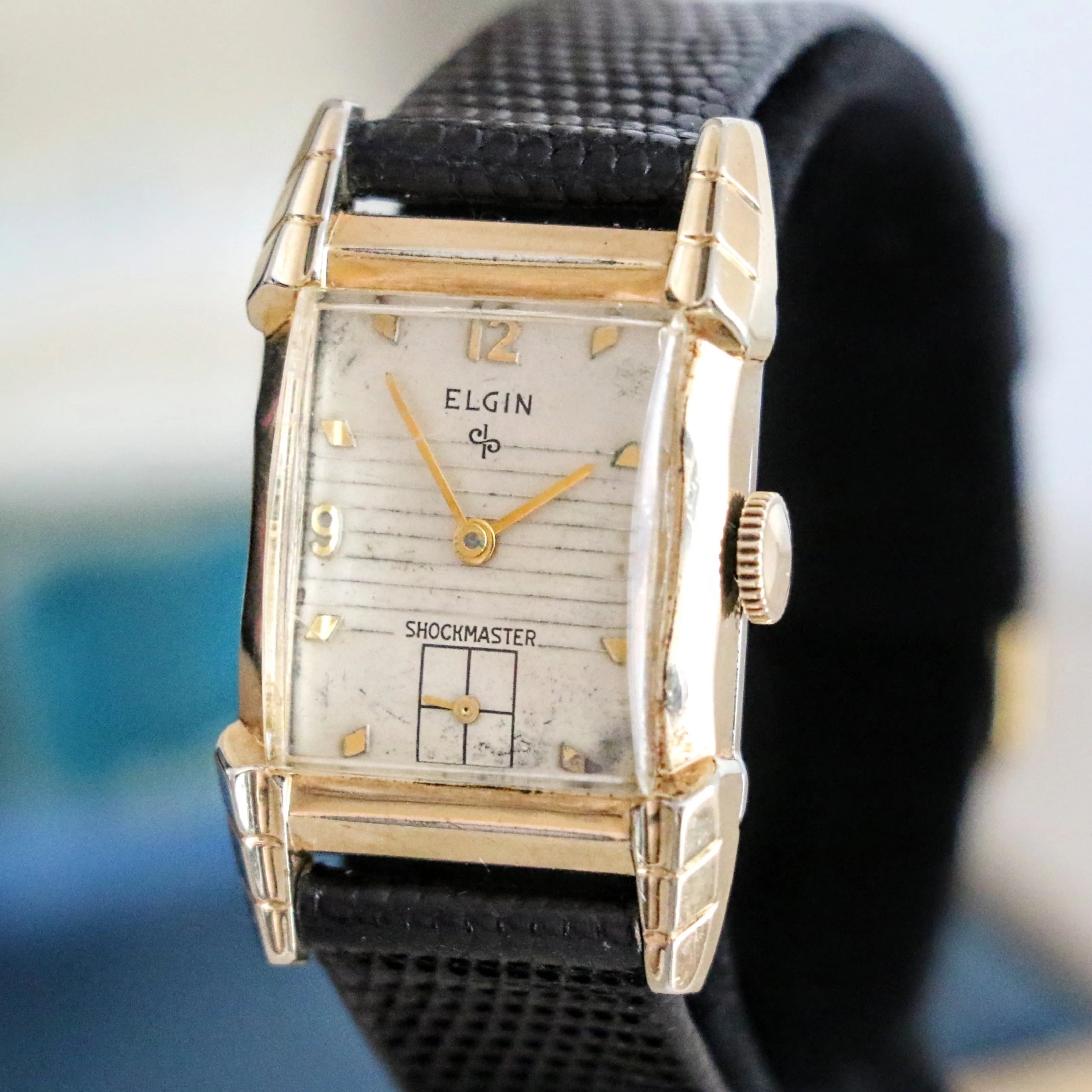 1953 ELGIN Durapower Wristwatch Shockmaster Grade 674 ADJ’D 17 Jewels U.S.A. Watch