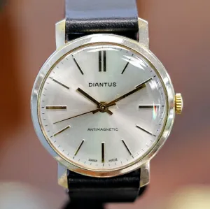 1960's DIANTUS Antimagnetic Watch Cal. EB 8800 Swiss Made Vintage Wristwatch
