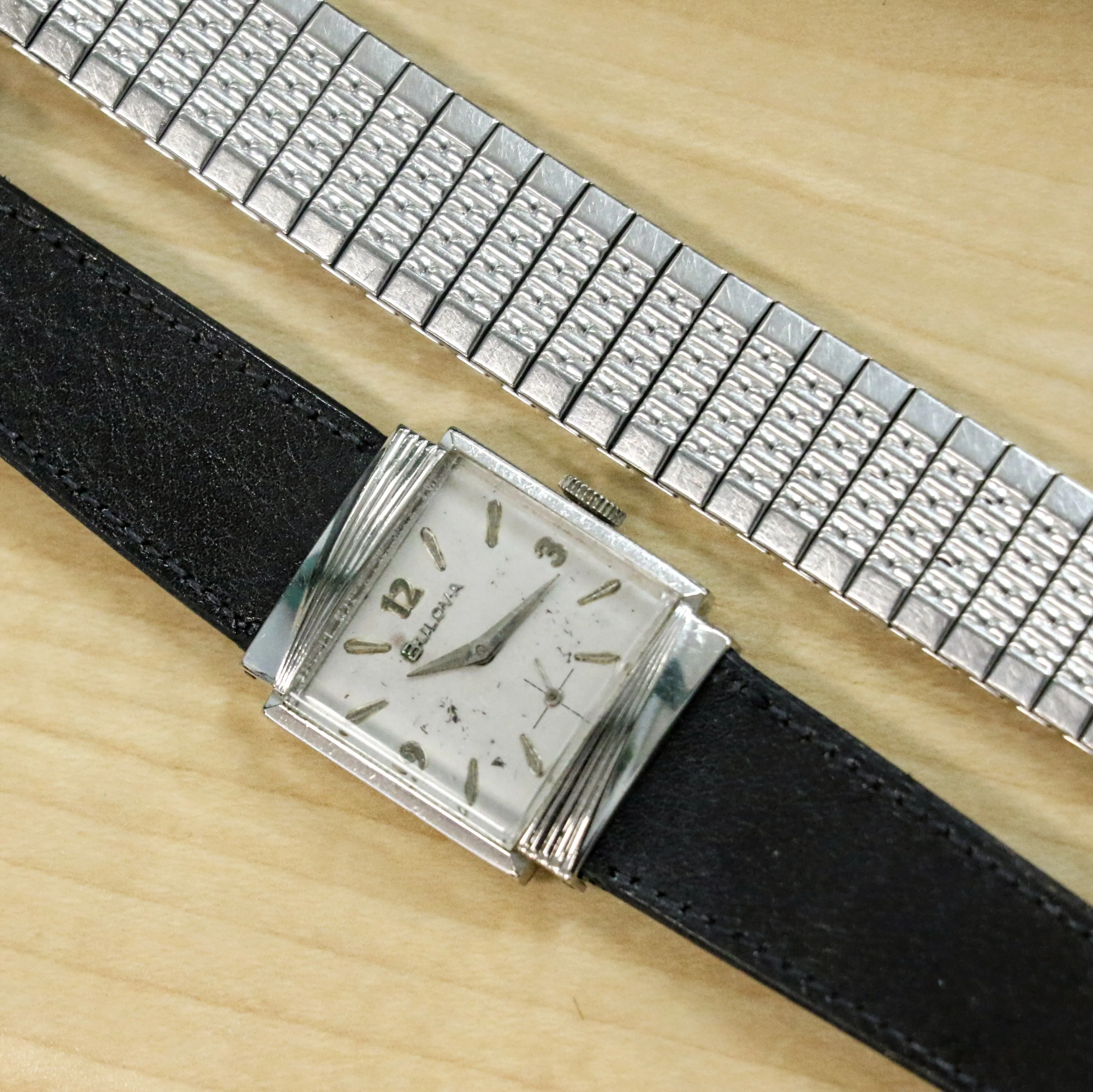 1962 BULOVA Rawlings Watch 10K White GF 24.5mm Vintage Wristwatch