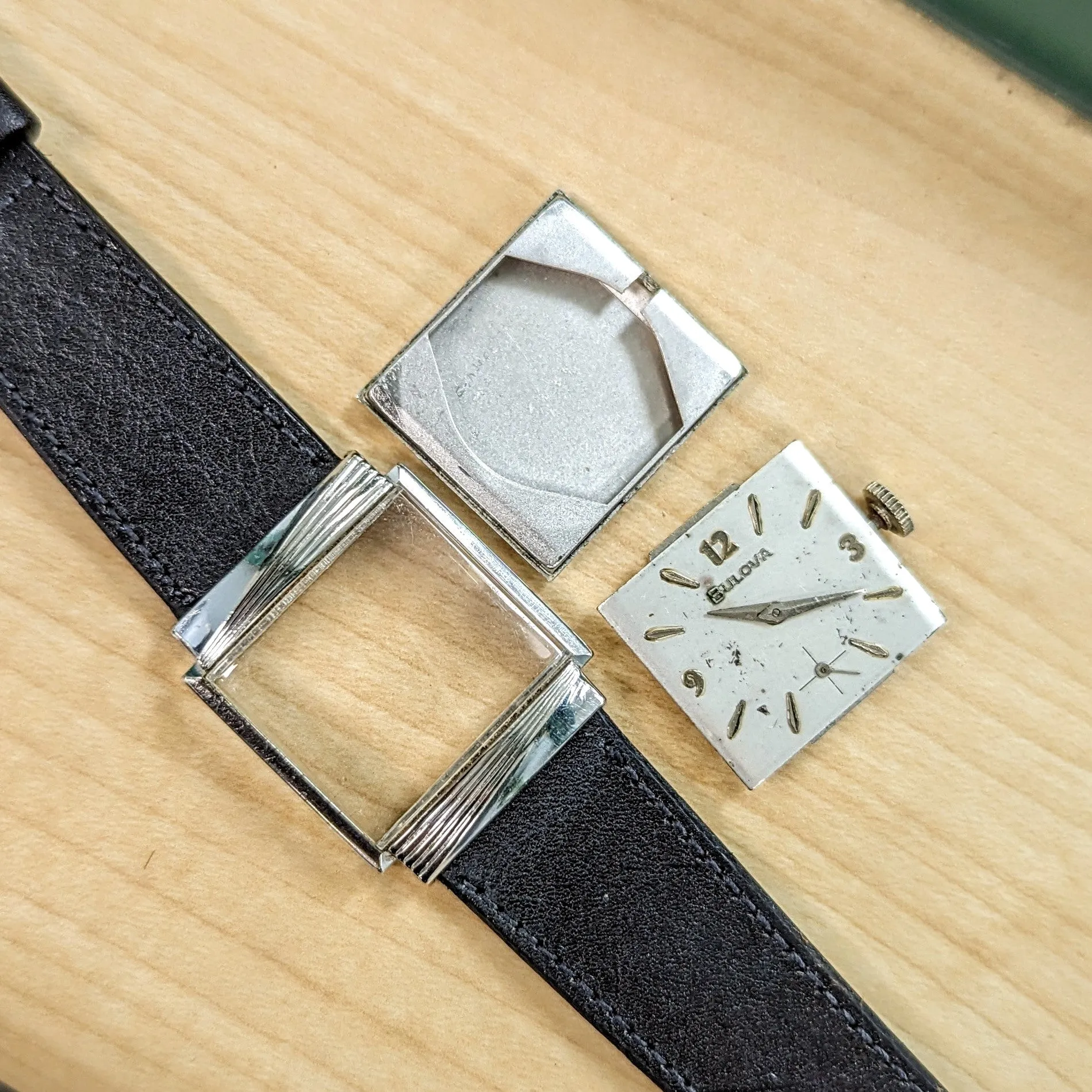 1962 BULOVA Rawlings Watch 10K White GF 24.5mm Vintage Wristwatch