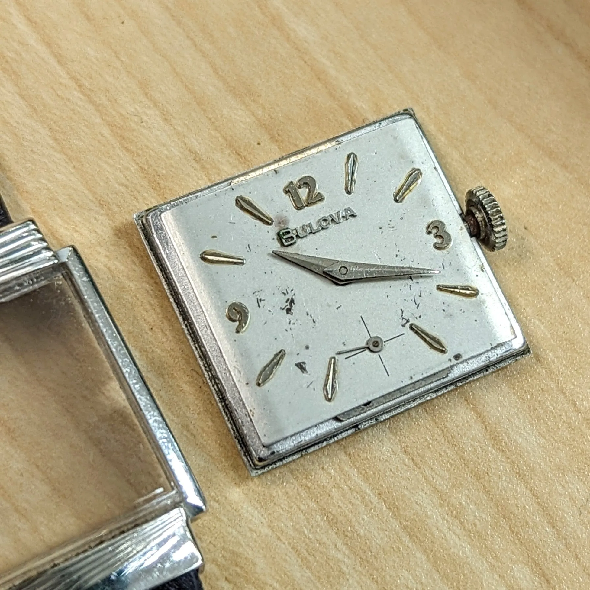 1962 BULOVA Rawlings Watch 10K White GF 24.5mm Vintage Wristwatch