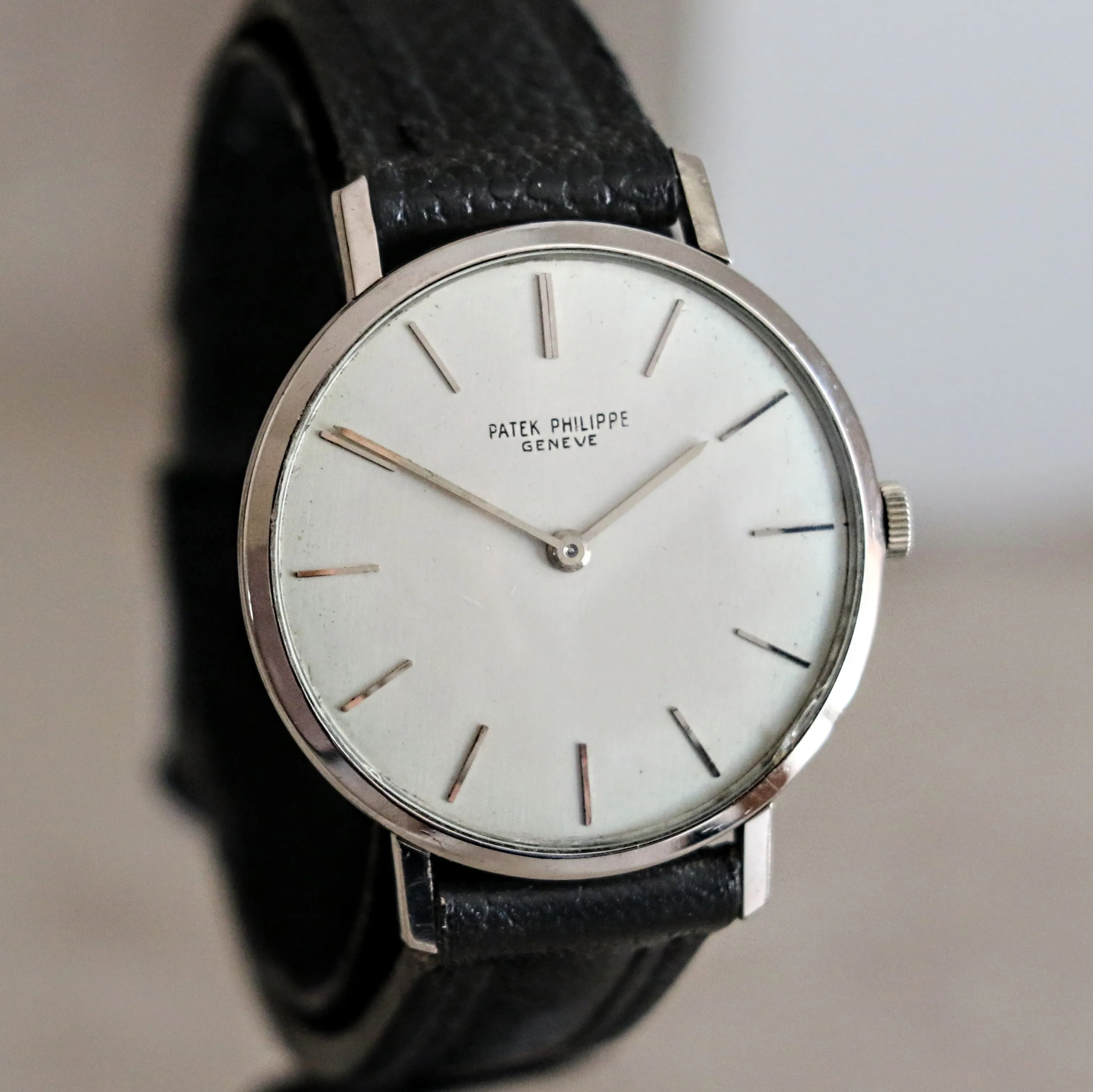 1965 PATEK PHILIPPE Calatrava Wristwatch Ref. 3537 18K White Gold Watch Cal. 23-300
