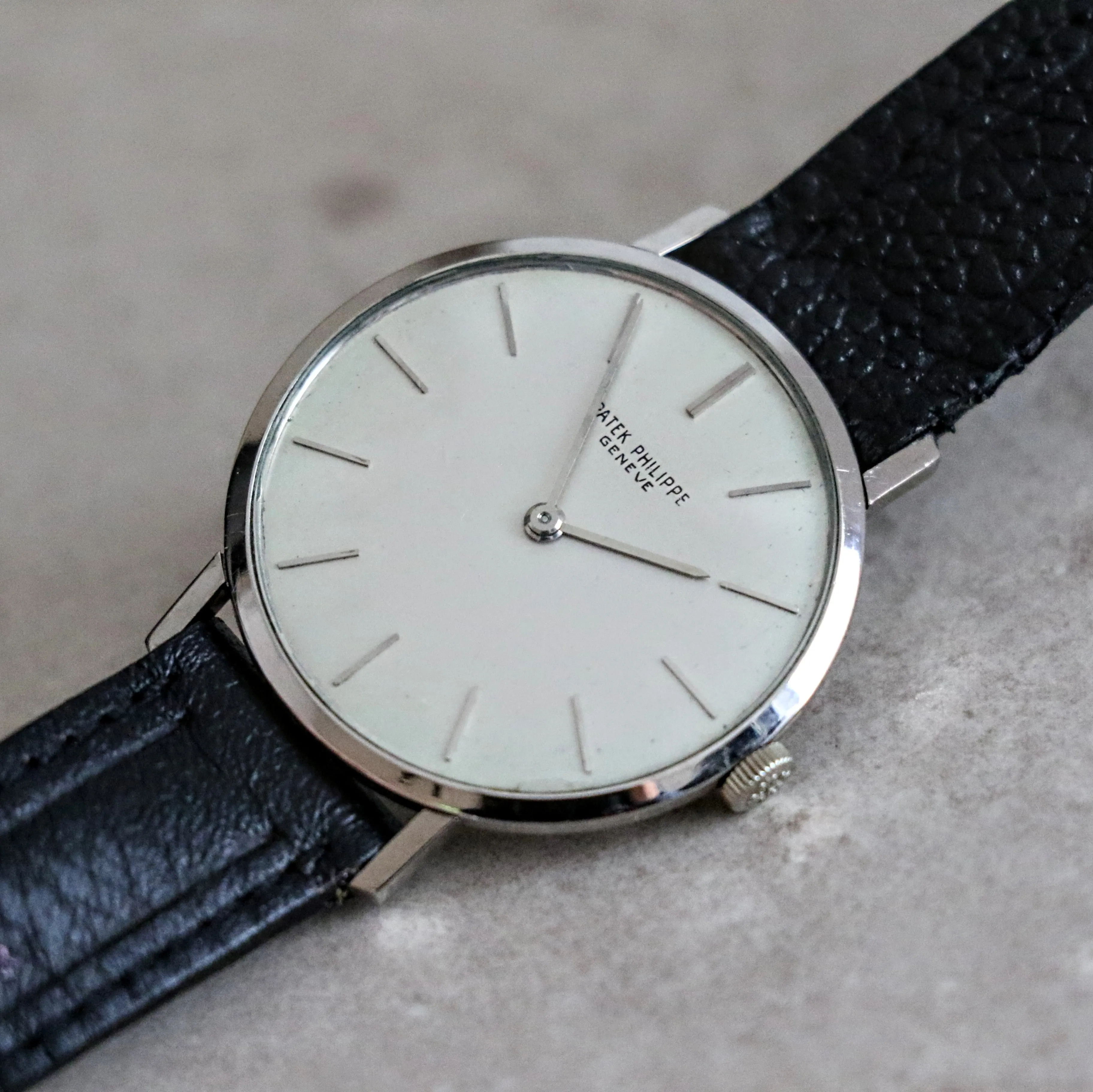 1965 PATEK PHILIPPE Calatrava Wristwatch Ref. 3537 18K White Gold Watch Cal. 23-300
