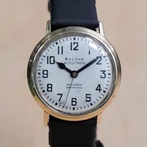 1967 BULOVA Accutron "202" Railroad Approved Watch 214 Movement GF Wristwatch