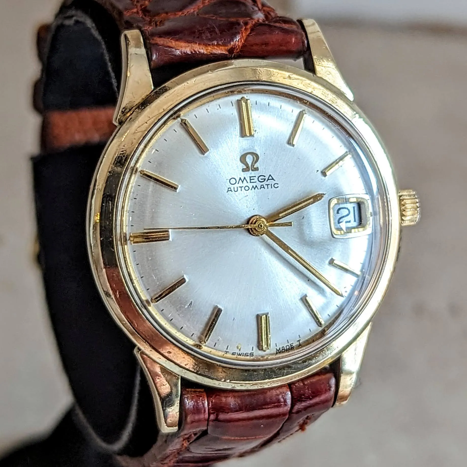 1969 OMEGA Automatic Wristwatch Ref. KM6312 Cal. 563 17 Jewels Date Indicator Watch