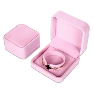 24-Pack Deluxe Plush Pink Velvet Bracelet/Watch Jewelry Box