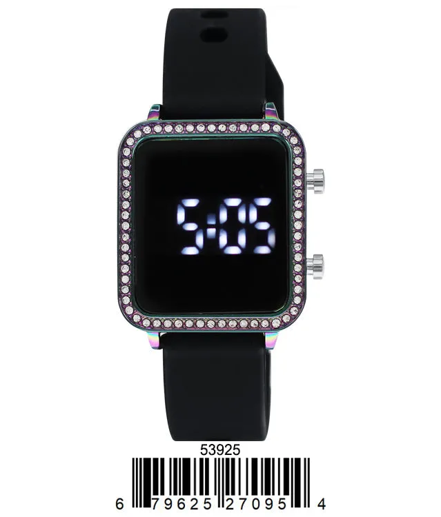 5392 - Montres Carlo LED Silicone Band Watch