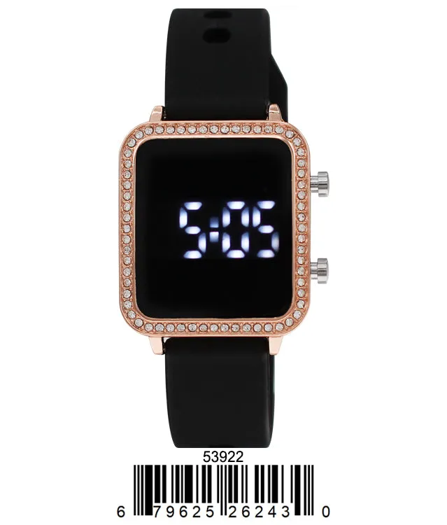 5392 - Montres Carlo LED Silicone Band Watch