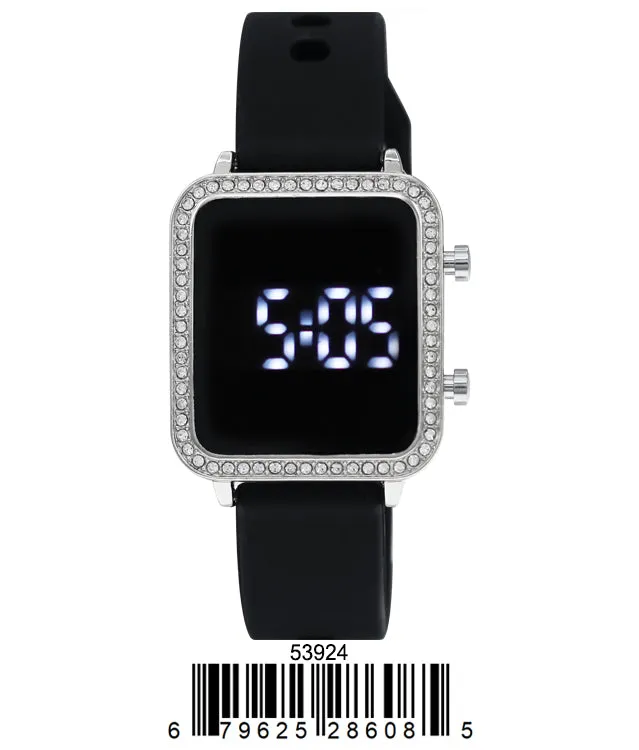 5392 - Montres Carlo LED Silicone Band Watch