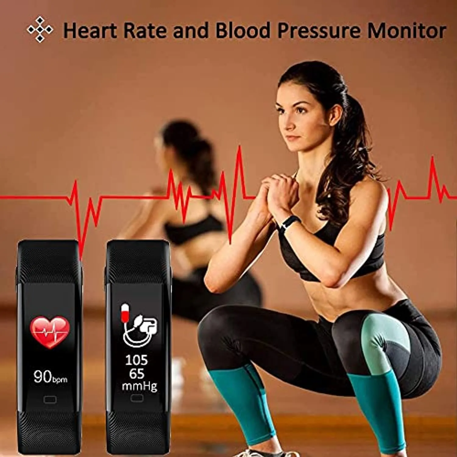 ANCwear Fitness Tracker Watch, F07 Activity Tracker Health Exercise Watch with Heart Rate Monitor Waterproof IP68 Smart Fitness Band with Sleep Monitor, Step Counter Pedometer Watch for Men Women Kids