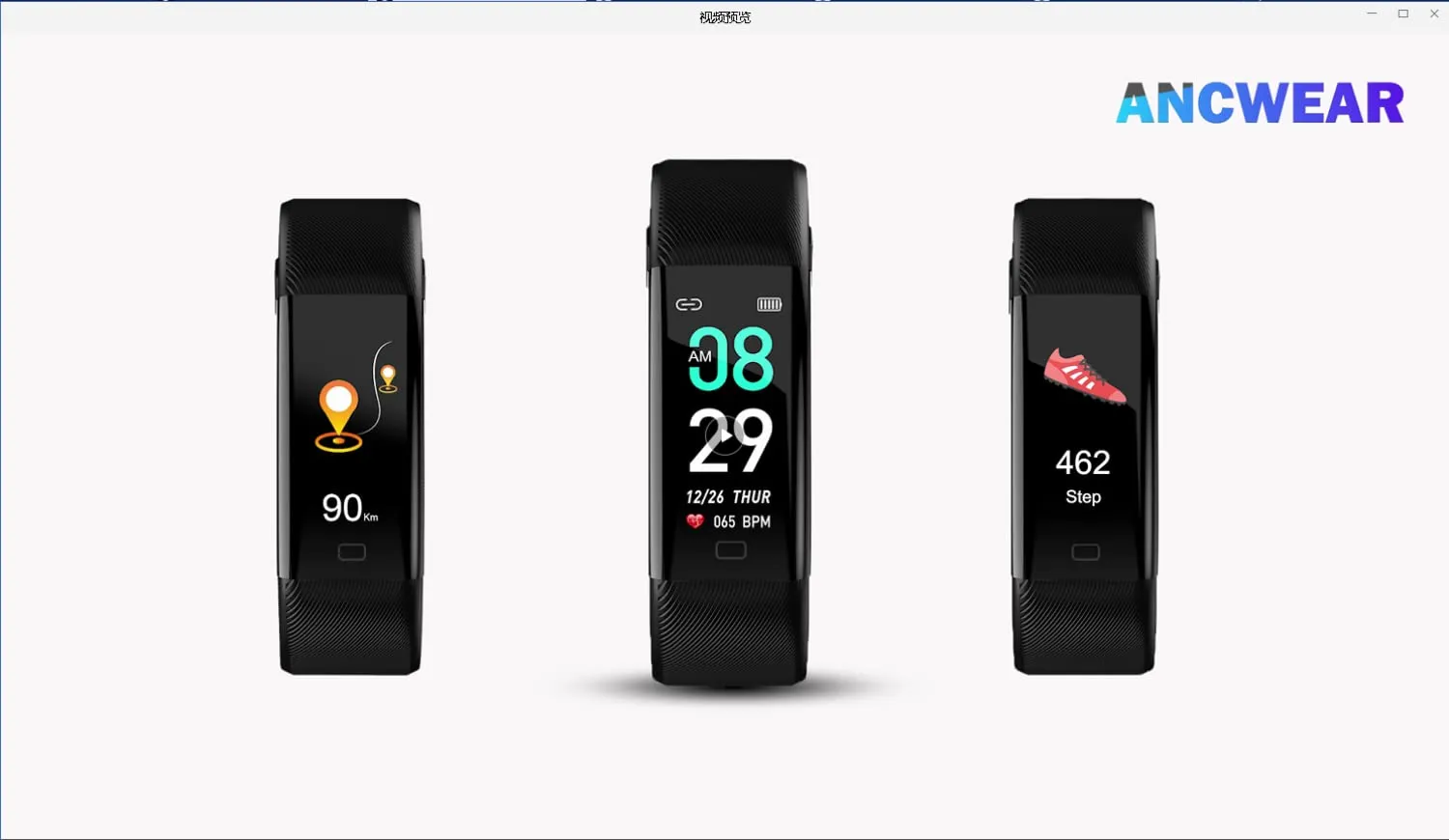ANCwear Fitness Tracker Watch, F07 Activity Tracker Health Exercise Watch with Heart Rate Monitor Waterproof IP68 Smart Fitness Band with Sleep Monitor, Step Counter Pedometer Watch for Men Women Kids