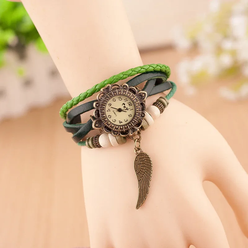 Angel's Wing Woven Bracelet Watch