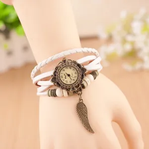 Angel's Wing Woven Bracelet Watch