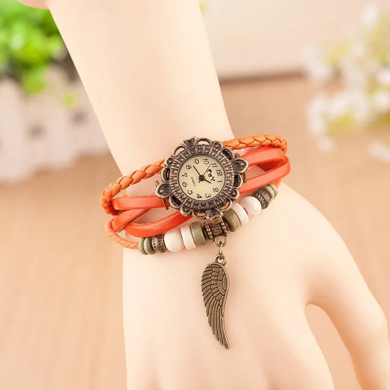 Angel's Wing Woven Bracelet Watch