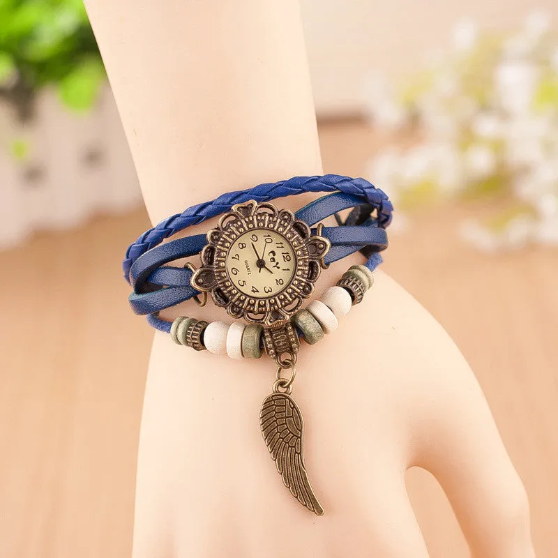 Angel's Wing Woven Bracelet Watch