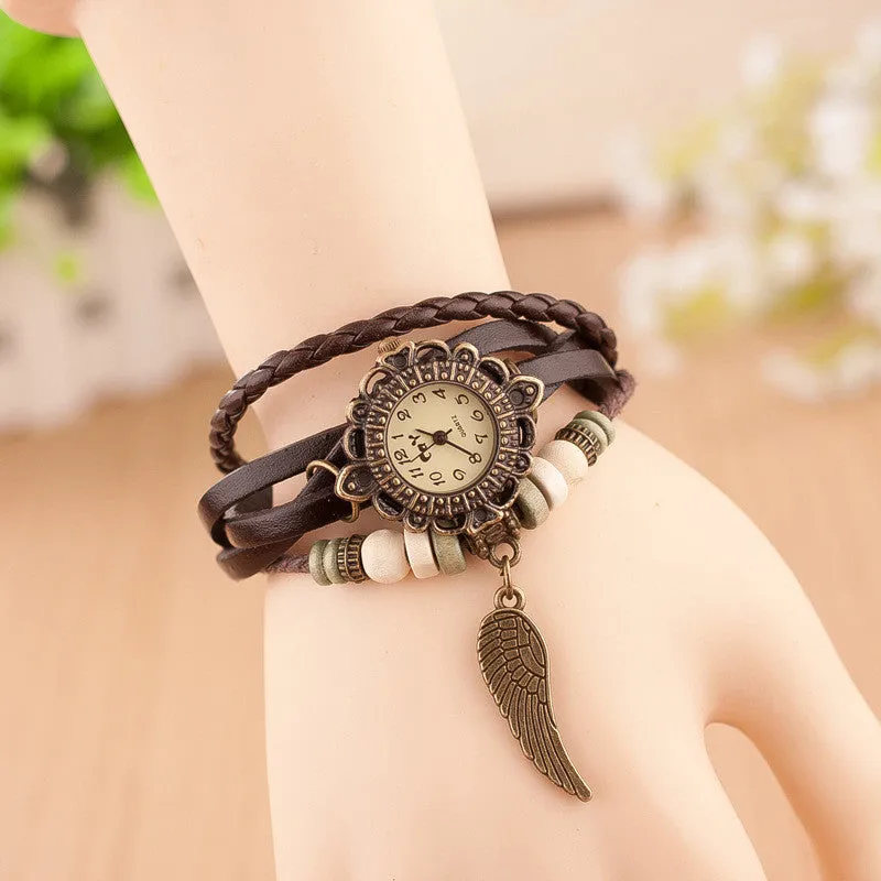 Angel's Wing Woven Bracelet Watch
