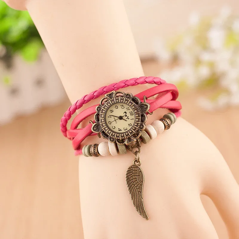 Angel's Wing Woven Bracelet Watch