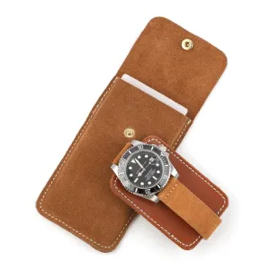 Antoine Suede Leather Travel Watch Case