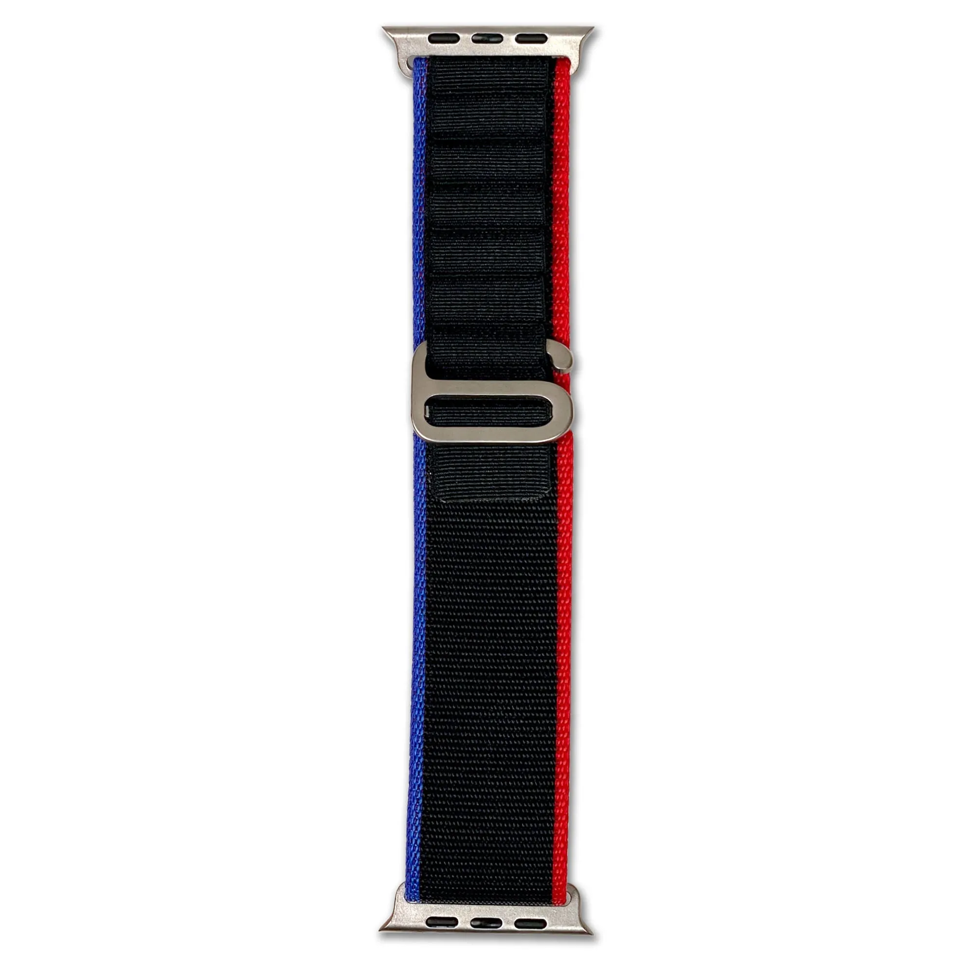 Apple Watch | Alpine Loop | Black Red Blue Stripe