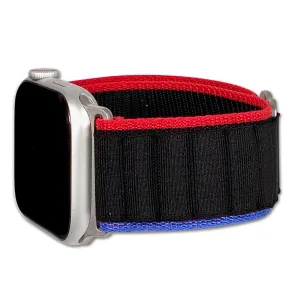 Apple Watch | Alpine Loop | Black Red Blue Stripe
