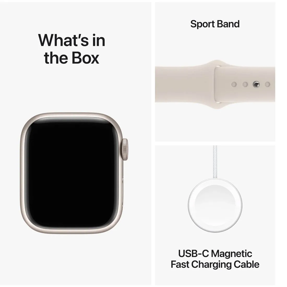 Apple Watch Series 9 45mm Starlight Aluminium Case GPS   Cellular (M/L) (Refurbished Grade-A)