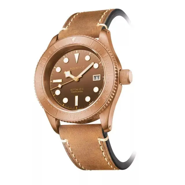 Aquatico Bronze Sea Star Brown Dial Watch (Bronze Bezel)