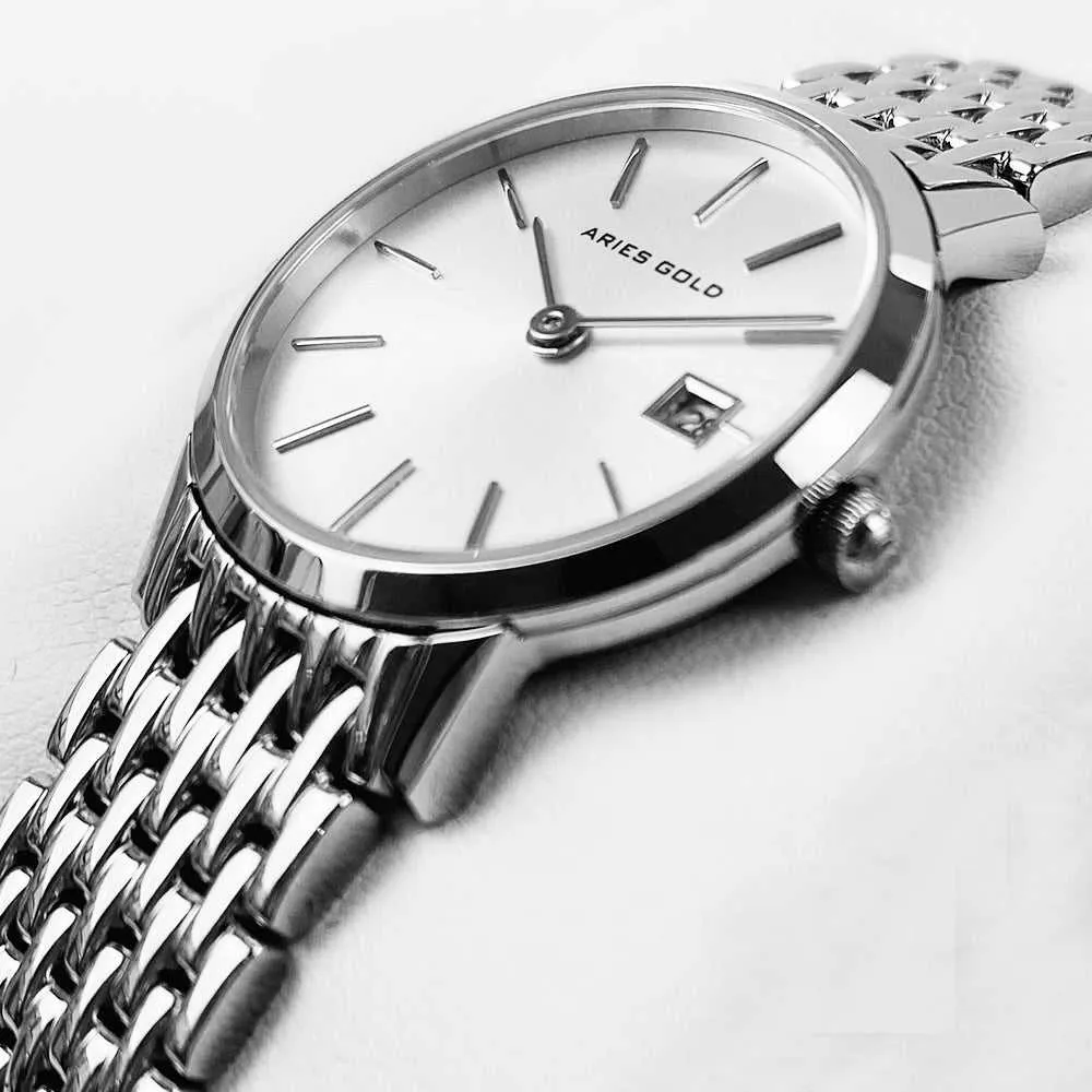 ARIES GOLD HERITAGE MASTER SILVER STAINLESS STEEL L 1018Z S-S WOMEN'S WATCH