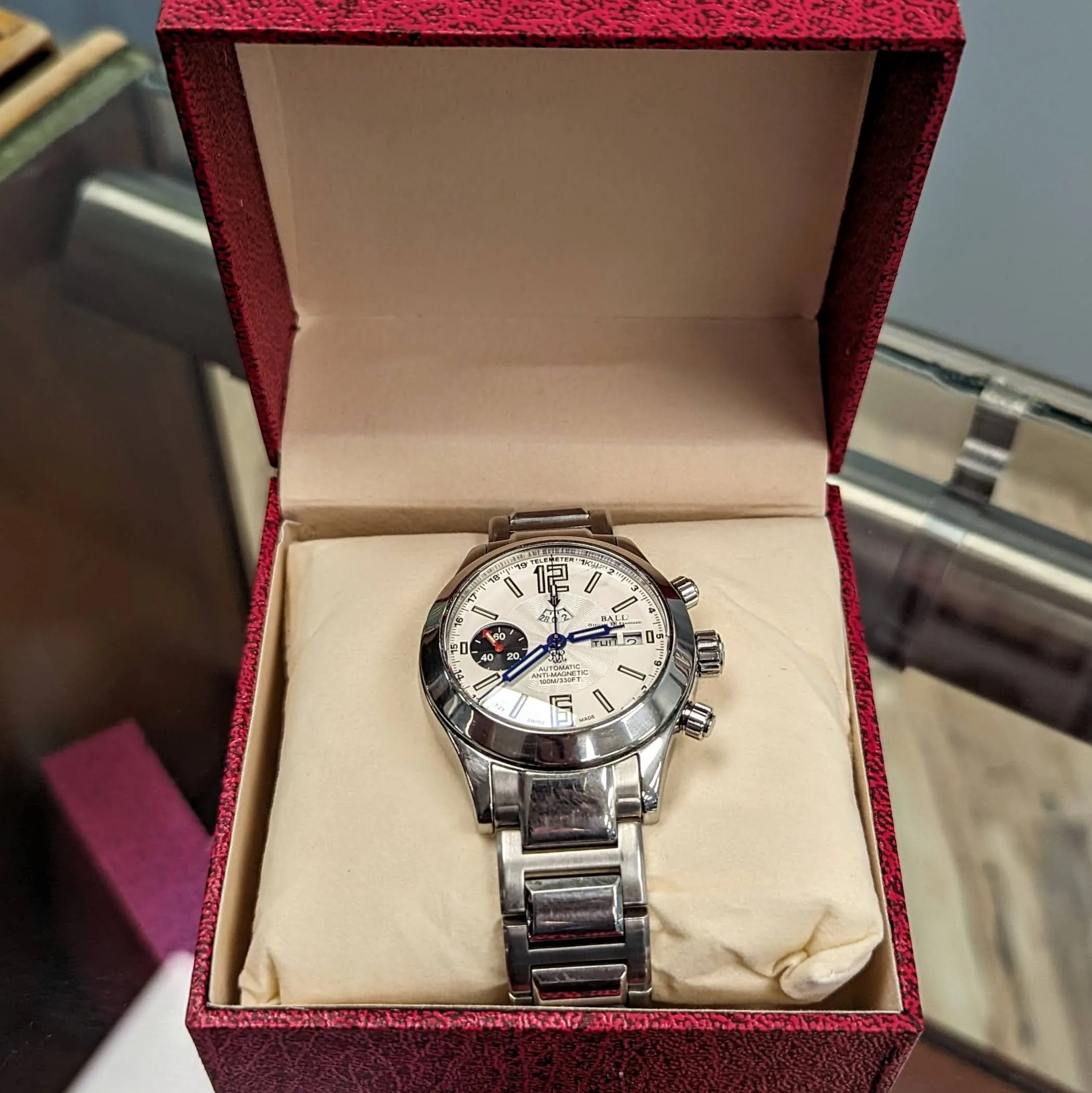 BALL Engineer Master II Telemeter Chronograph Automatic Watch Ref. CM1020C Original Ball S.S. Bracelet