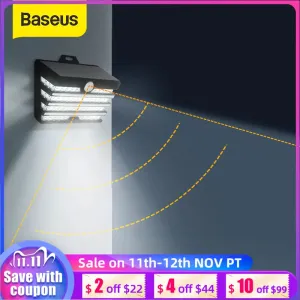 Baseus LED Solar Light Outdoor Solar Garden Lights Motion Sensor Wall Lamp Waterproof Solar Powered Garden Landscape Lawn Lamp