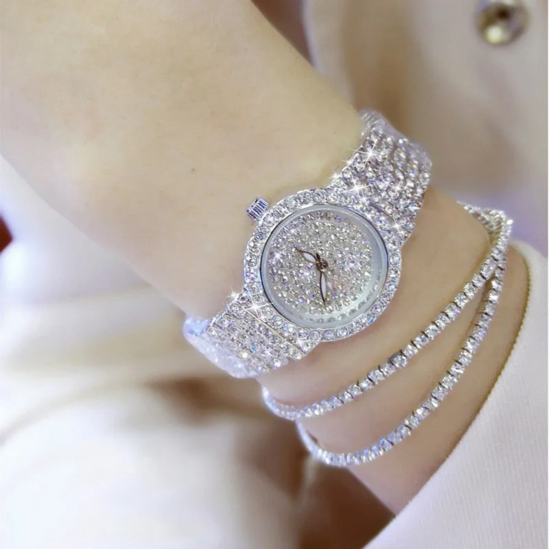 BEAUTIFUL CHIC BLING WOMEN'S DRESSY WATCH Luxury Diamond Rhinestone Wristwatch Relogios