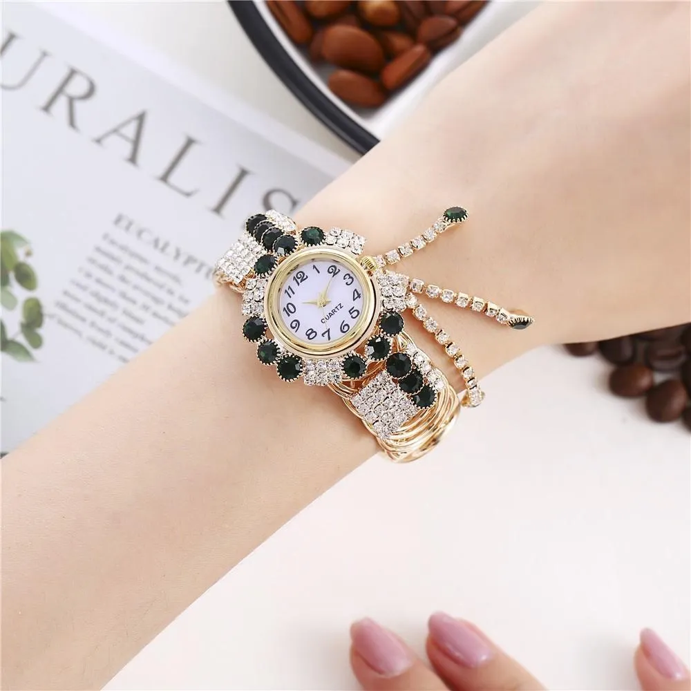 Bejeweled Rhinestone Bracelet Watch