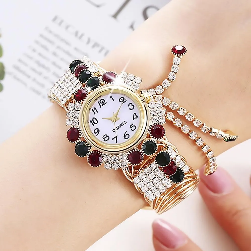 Bejeweled Rhinestone Bracelet Watch
