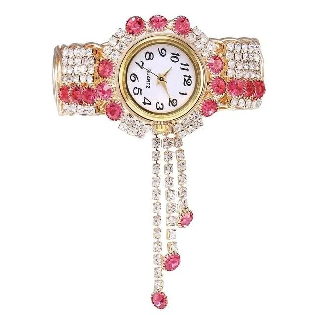 Bejeweled Rhinestone Bracelet Watch